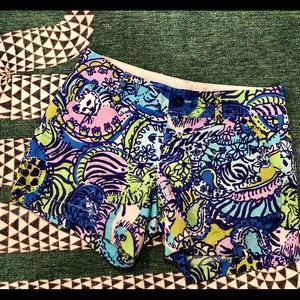 Lilly Pulitzer Callahan Knit Shorts, Size 2, Multi Cattitude